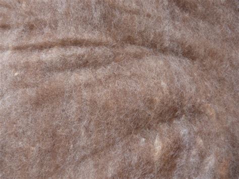Nappe de laine cardée brune